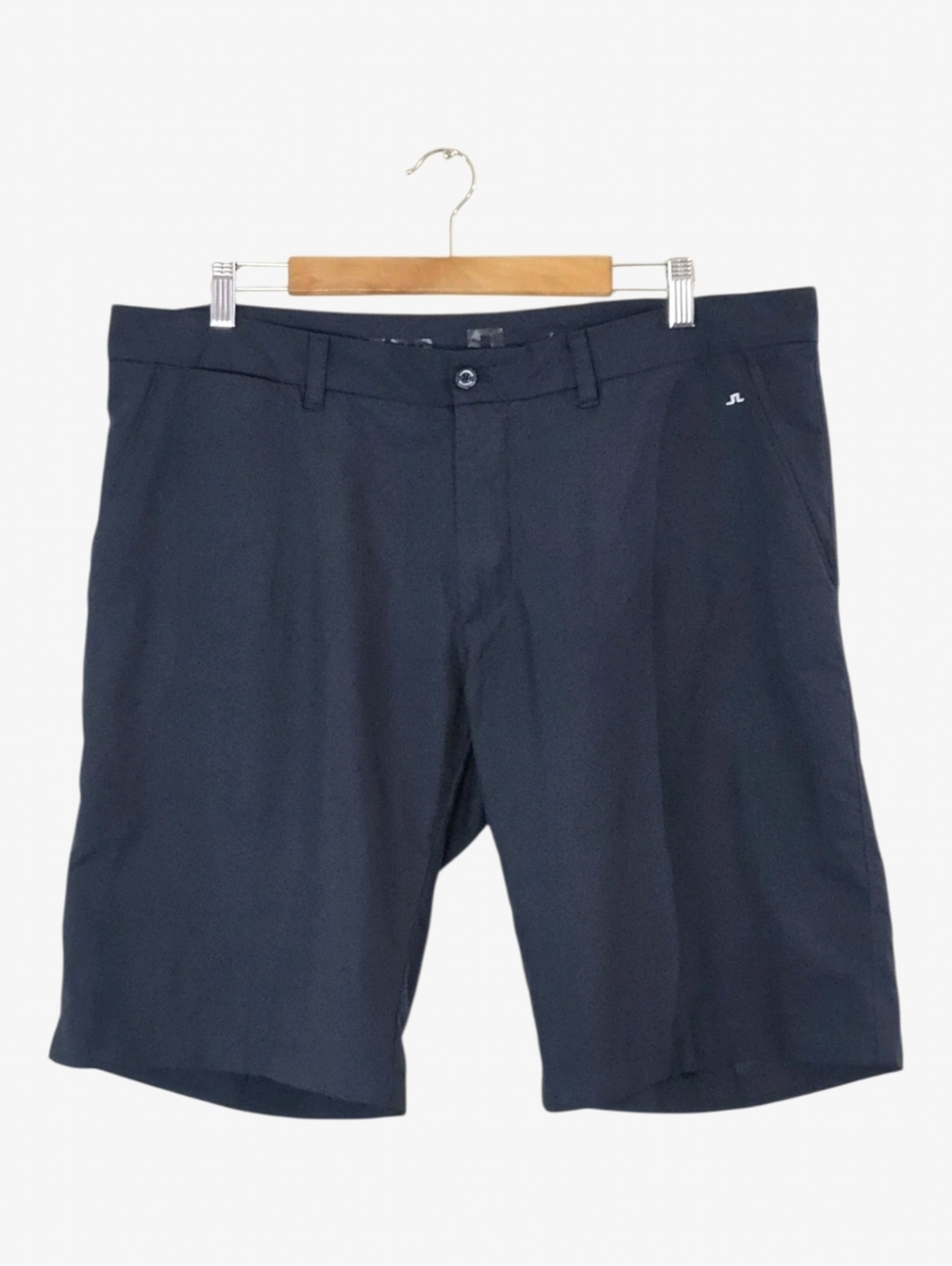 J.Lindeberg Golf Shorts Mens 38 Navy Blue Performance Stretch Chino Flat Front